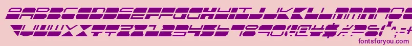 QuickmarkCondensedItalic Font – Purple Fonts on Pink Background