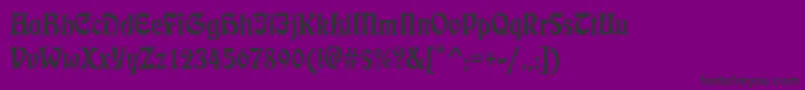 Czcionka EtienneRegular – czarne czcionki na fioletowym tle