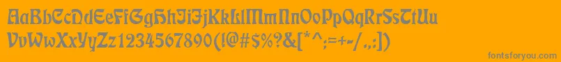 EtienneRegular Font – Gray Fonts on Orange Background