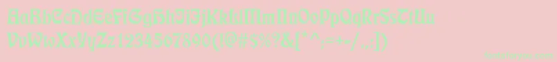 EtienneRegular Font – Green Fonts on Pink Background