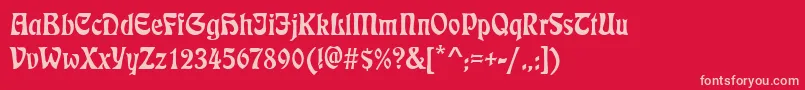 EtienneRegular Font – Pink Fonts on Red Background