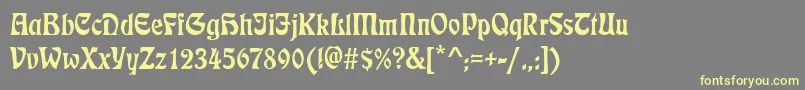 EtienneRegular Font – Yellow Fonts on Gray Background
