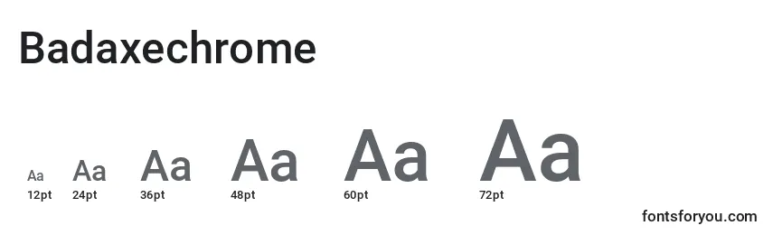 Размеры шрифта Badaxechrome