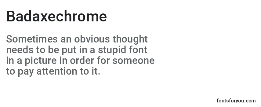 Badaxechrome Font