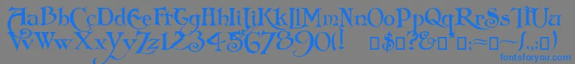 Arlekino Font – Blue Fonts on Gray Background