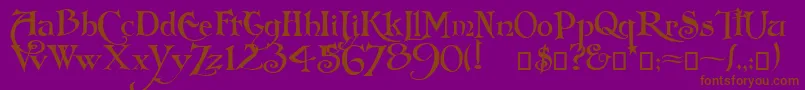 Arlekino Font – Brown Fonts on Purple Background