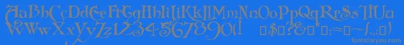 Arlekino Font – Gray Fonts on Blue Background