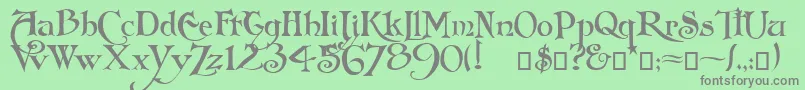 Шрифт Arlekino – серые шрифты на зелёном фоне