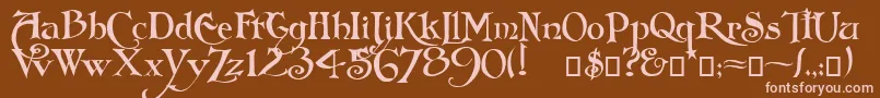 More about Arlekino Font Arlekino Font – Pink Fonts on Brown Background