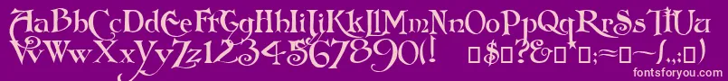 Arlekino Font – Pink Fonts on Purple Background