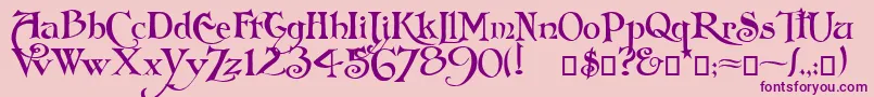 More about Arlekino Font Arlekino Font – Purple Fonts on Pink Background