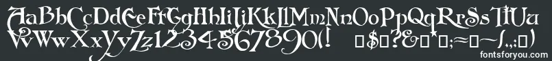 Arlekino-fontti – valkoiset fontit