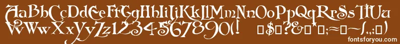 Arlekino Font – White Fonts on Brown Background