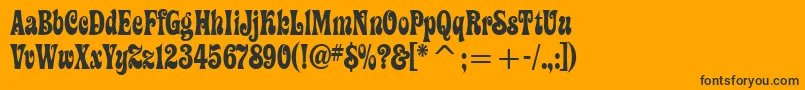 ZiggyitcTt Font – Black Fonts on Orange Background