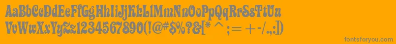 fuente ZiggyitcTt – Fuentes Grises Sobre Fondo Naranja