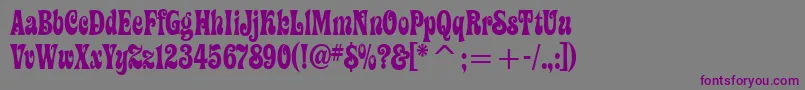 ZiggyitcTt Font – Purple Fonts on Gray Background