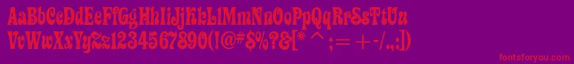 Police ZiggyitcTt – polices rouges sur fond violet