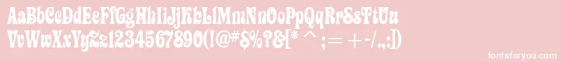 ZiggyitcTt Font – White Fonts on Pink Background