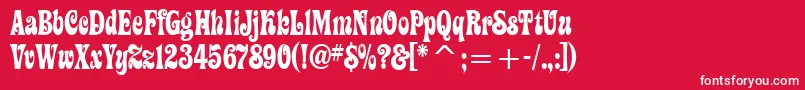 ZiggyitcTt Font – White Fonts on Red Background