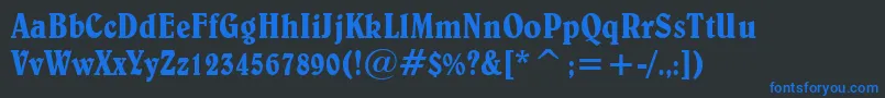 BelweCondensedBt Font – Blue Fonts on Black Background