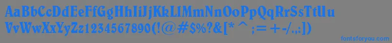 BelweCondensedBt Font – Blue Fonts on Gray Background