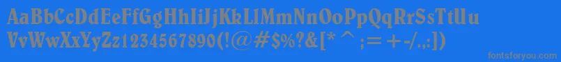 BelweCondensedBt Font – Gray Fonts on Blue Background