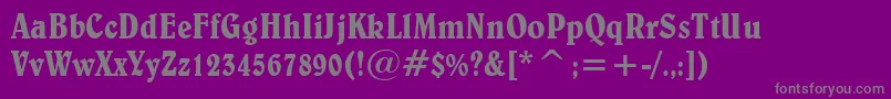 BelweCondensedBt Font – Gray Fonts on Purple Background