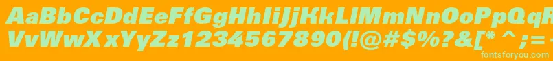 AGroticextrablackItalic Font – Green Fonts on Orange Background