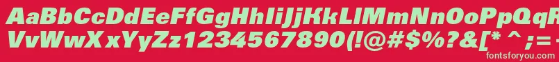 AGroticextrablackItalic Font – Green Fonts on Red Background