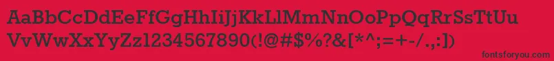 RokkittBold Font – Black Fonts on Red Background