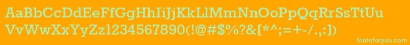 RokkittBold Font – Green Fonts on Orange Background