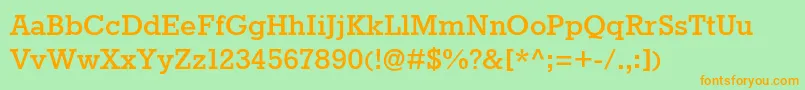 RokkittBold Font – Orange Fonts on Green Background