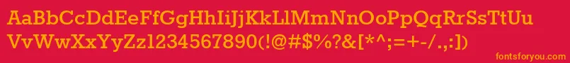 RokkittBold Font – Orange Fonts on Red Background