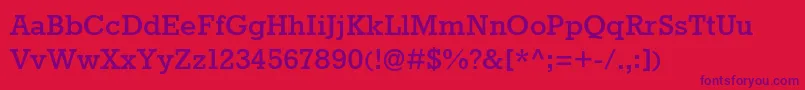 RokkittBold Font – Purple Fonts on Red Background