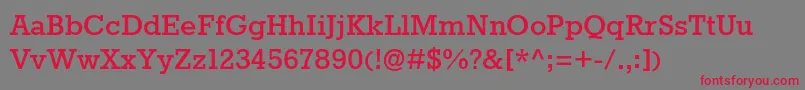 RokkittBold Font – Red Fonts on Gray Background
