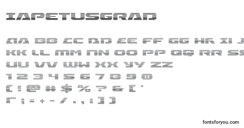Iapetusgradフォント–アルファベット、数字、特殊文字