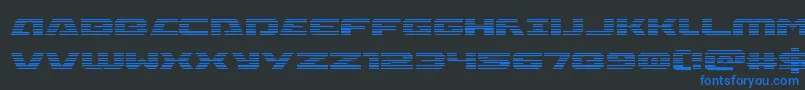 Iapetusgrad Font – Blue Fonts on Black Background