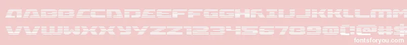 Iapetusgrad-Schriftart – Weiße Schriften auf rosa Hintergrund