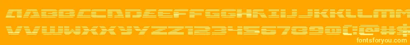 Iapetusgrad Font – Yellow Fonts on Orange Background