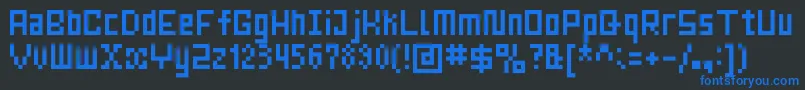MrsKichinto6px Font – Blue Fonts on Black Background