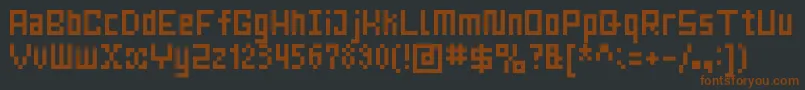 Шрифт MrsKichinto6px – коричневые шрифты на чёрном фоне