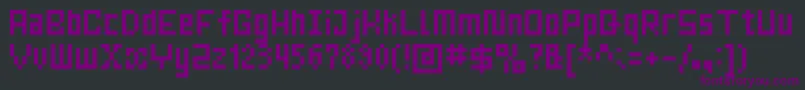 MrsKichinto6px Font – Purple Fonts on Black Background
