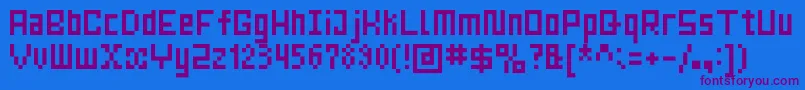 Шрифт MrsKichinto6px – фиолетовые шрифты на синем фоне