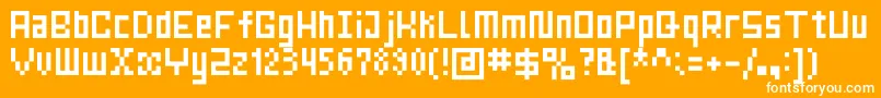 MrsKichinto6px Font – White Fonts on Orange Background