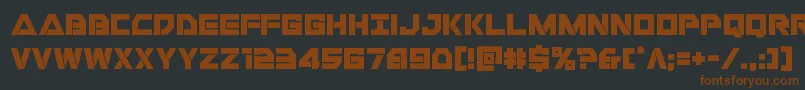 Libertyisland-fontti – ruskeat fontit mustalla taustalla