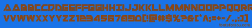 Libertyisland Font – Brown Fonts on Blue Background