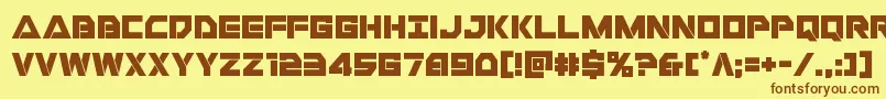Libertyisland Font – Brown Fonts on Yellow Background