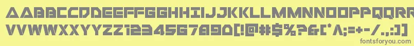 Libertyisland Font – Gray Fonts on Yellow Background