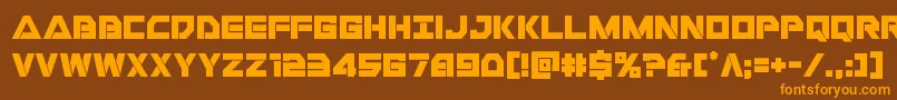 Libertyisland Font – Orange Fonts on Brown Background