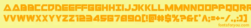 Libertyisland Font – Orange Fonts on Yellow Background